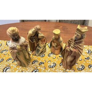 Vintage Nativity Set‎ 4 Piece  13 1/2 Tall VGUC